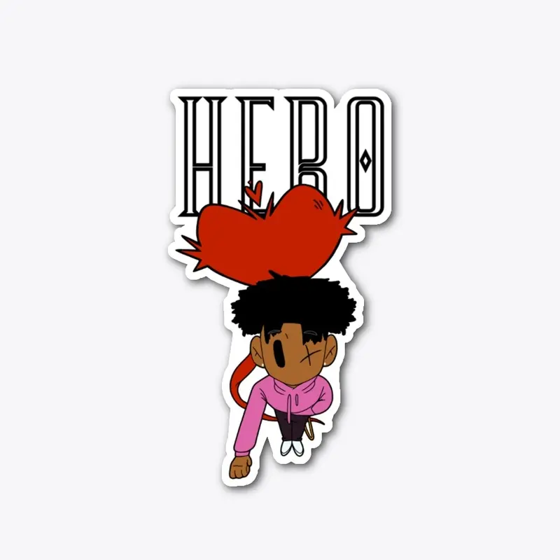 "HERO" sticker